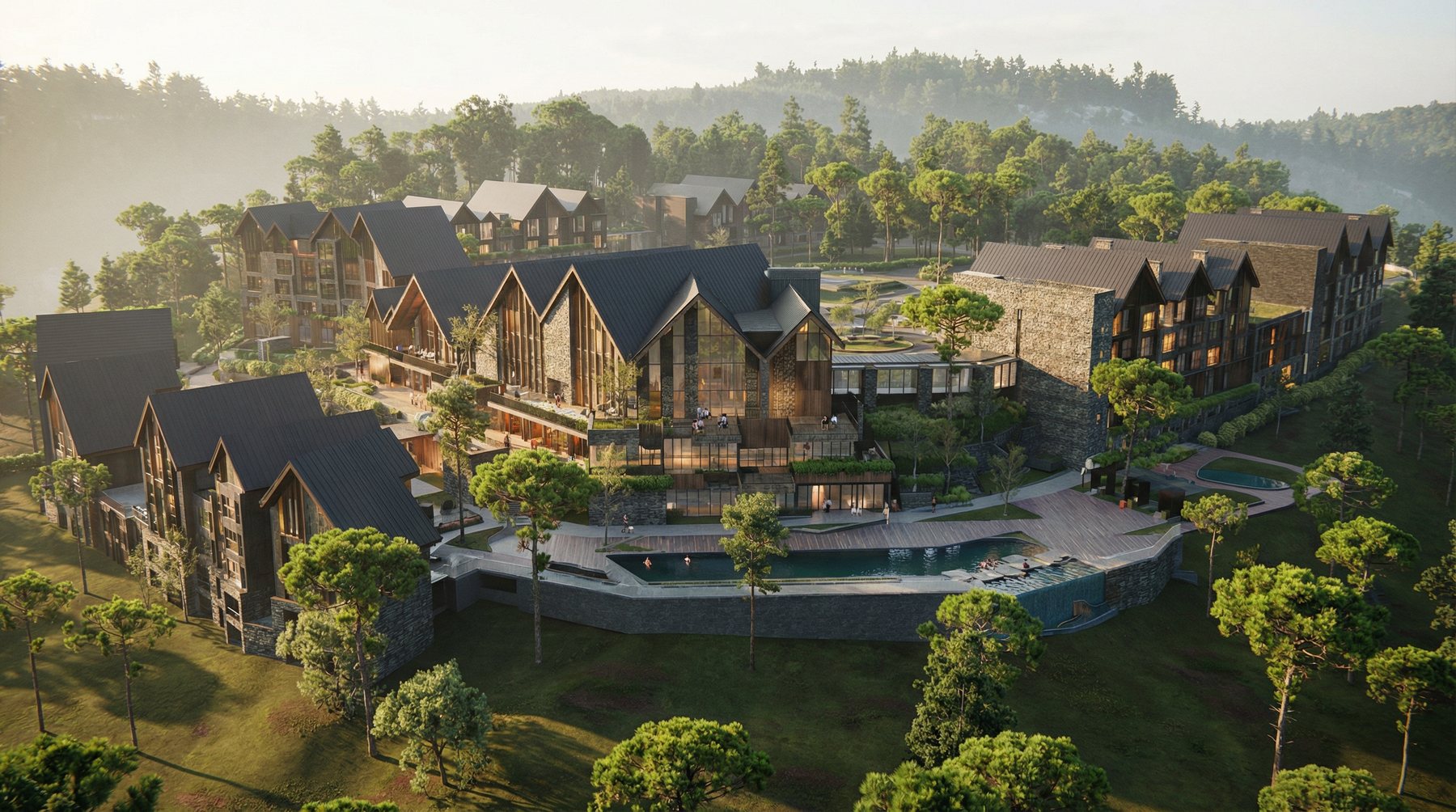 Club Med Gramado — perspectiva do resort na Serra Gaúcha